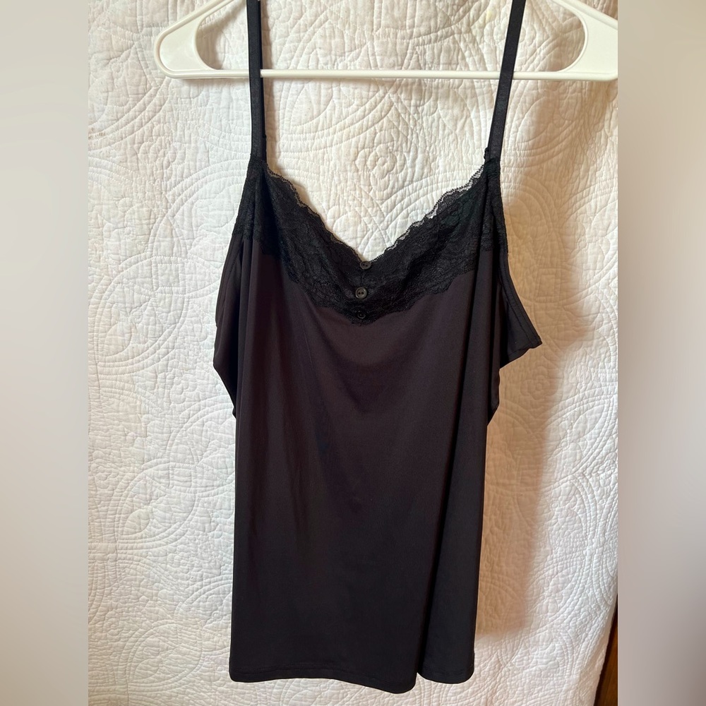 Christopher and Banks Black Lace Tank